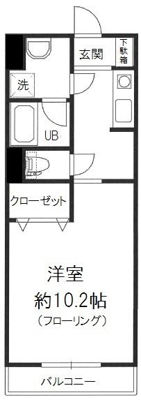 第5センチュリー(1K/2階)の間取り写真