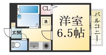 ラスペランザ須磨(1K/3階)の間取り写真