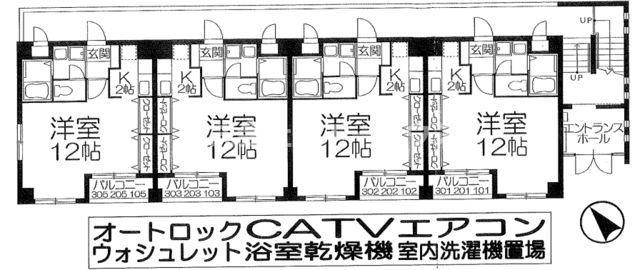 グランフォレスト(1K/3階)の間取り写真