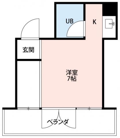 FLATSわかまつ(1K/2階)の間取り写真