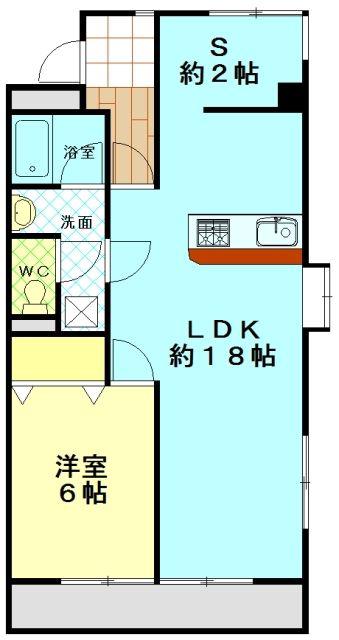 サンシャイン村瀬(1LDK/3階)の間取り写真