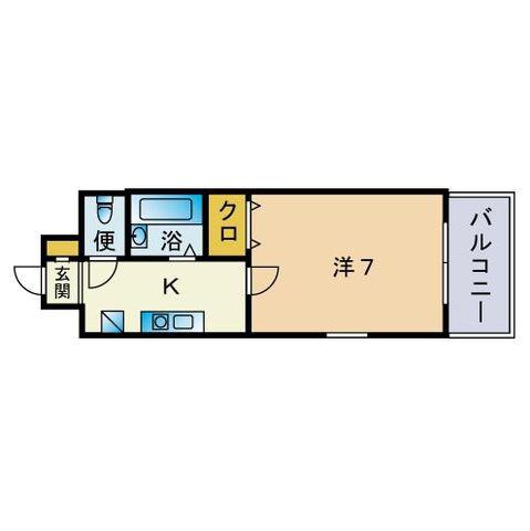 コンフォートビル(1K/3階)の間取り写真