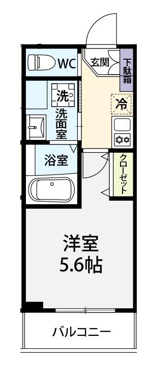 DUELO HIKARIGAOKA(1K/1階)の間取り写真