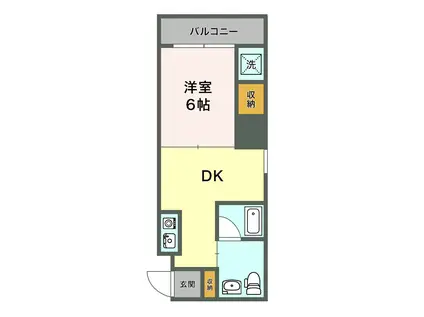 イ・ムーブルパレス中田(1K/4階)の間取り写真