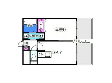 ACTY-I(1DK/9階)の間取り写真