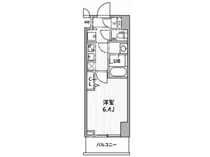 オルタナ横濱阪東橋(1K/7階)の間取り写真