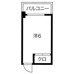 覚王山ドミトリー河合ビル(ワンルーム/3階)の間取り写真
