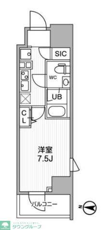 ALTERNA亀戸(1K/10階)の間取り写真