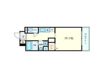 フィオレ・レジデンス出島海岸通(1K/4階)の間取り写真