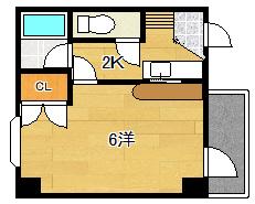 エステート三滝(1K/5階)の間取り写真