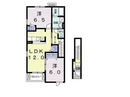 ベル メゾンB(2LDK/2階)の間取り写真