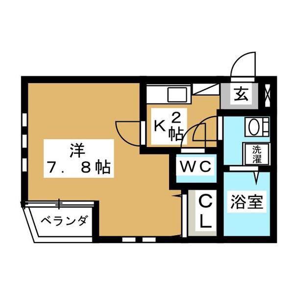 A-LEGATO大曽根西(1K/2階)の間取り写真