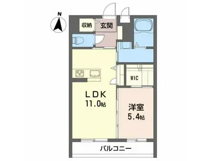 サーフストン(1LDK/3階)の間取り写真