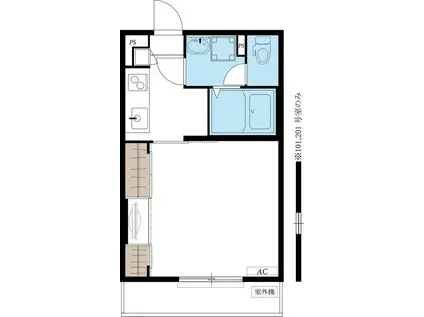 リブリ・時音(1K/2階)の間取り写真