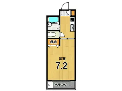 ATIROM18(1K/1階)の間取り写真