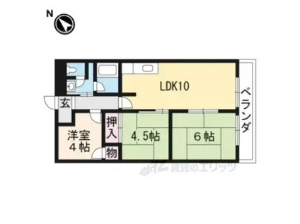 シャレー富士美台(3LDK/3階)の間取り写真