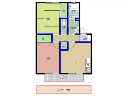 ソフィアコート(2DK/2階)の間取り写真