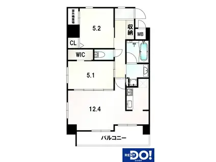 スプランディッド池田&21555服町(2LDK/3階)の間取り写真