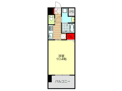 FOREST GRACE守口駅前II(1K/3階)の間取り写真