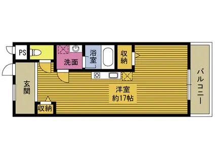 REGINA賀来(ワンルーム/1階)の間取り写真