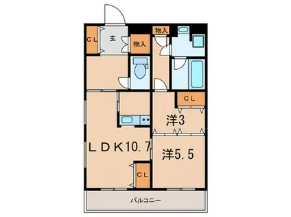 NOB目白(2LDK/1階)の間取り写真