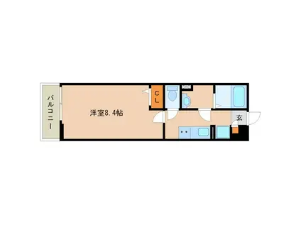 リブリ・ファイン塚口町(1K/2階)の間取り写真