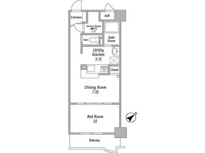 エルグランピア(1SLDK/3階)の間取り写真