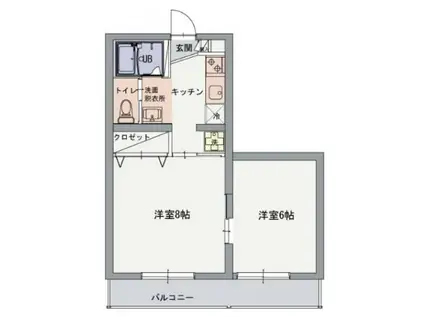 アルテール(2K/1階)の間取り写真