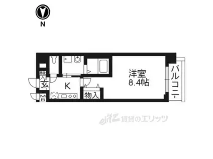 ベラジオ京都駅東(1K/5階)の間取り写真
