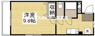 MHYビル清水(1K/4階)の間取り写真