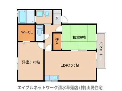 パティオ21 北(2LDK/1階)の間取り写真