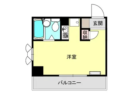 誠第一ビル(ワンルーム/2階)の間取り写真
