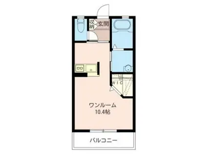 ベルカーサ(ワンルーム/3階)の間取り写真