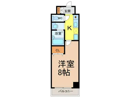 リアライズ黄金(1K/7階)の間取り写真