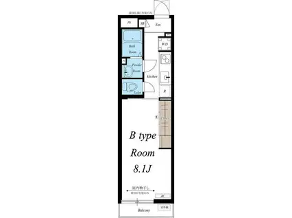 リブリ・MK(1K/2階)の間取り写真