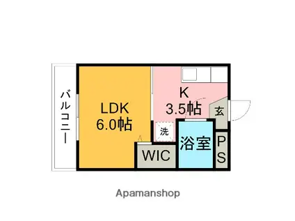 グレース21(1K/3階)の間取り写真