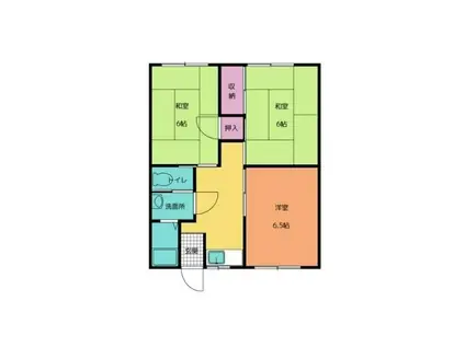 ハイムタカ(3K/1階)の間取り写真