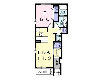 PASOAPASO(1LDK/1階)の間取り写真
