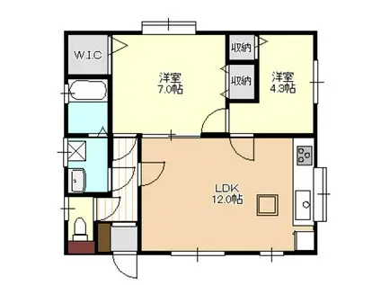 中野平家(2LDK/1階)の間取り写真