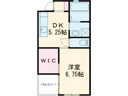 NOAH(1DK/2階)の間取り写真