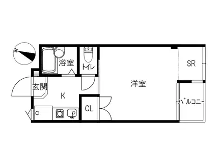 NSマンション(1K/1階)の間取り写真