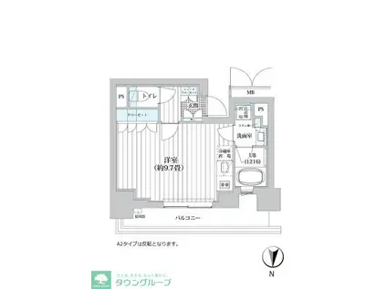 ライオンズフォーシア清澄白河(ワンルーム/7階)の間取り写真