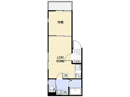 T-セレステ(1LDK/3階)の間取り写真