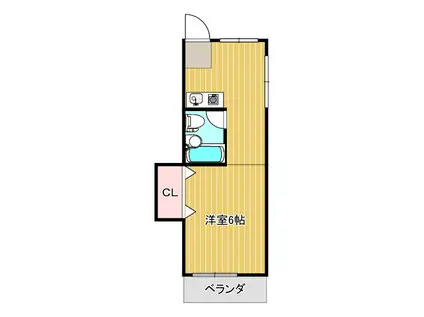 ロイヤルパーク柏原駅前(1DK/1階)の間取り写真