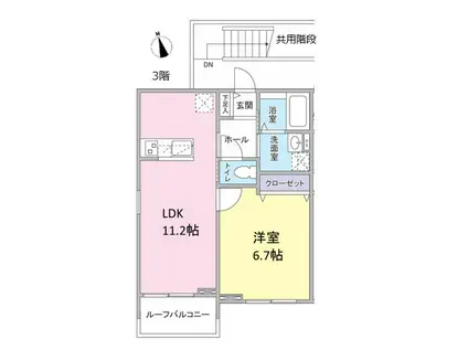 ルガール・デ・エスペランザ(1LDK/3階)の間取り写真