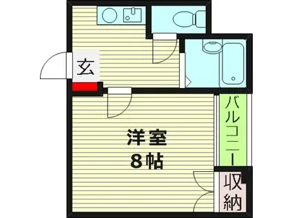 シャルマン清水(1K/2階)の間取り写真
