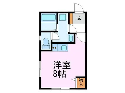 パークレストりんくう第2(ワンルーム/1階)の間取り写真