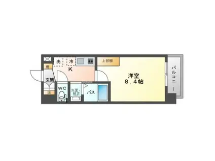 LUXE門真II(1K/8階)の間取り写真