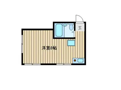 ベルシティ(ワンルーム/1階)の間取り写真