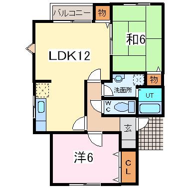 メルヘンハイツIII(2LDK/2階)の間取り写真